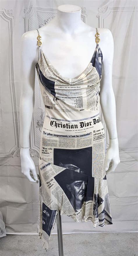 john galliano newspaper dress